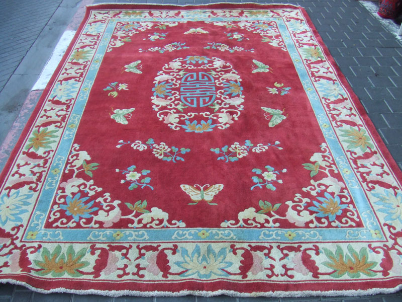 Beautiful hand woven Chinese rug Antiques Carpets  